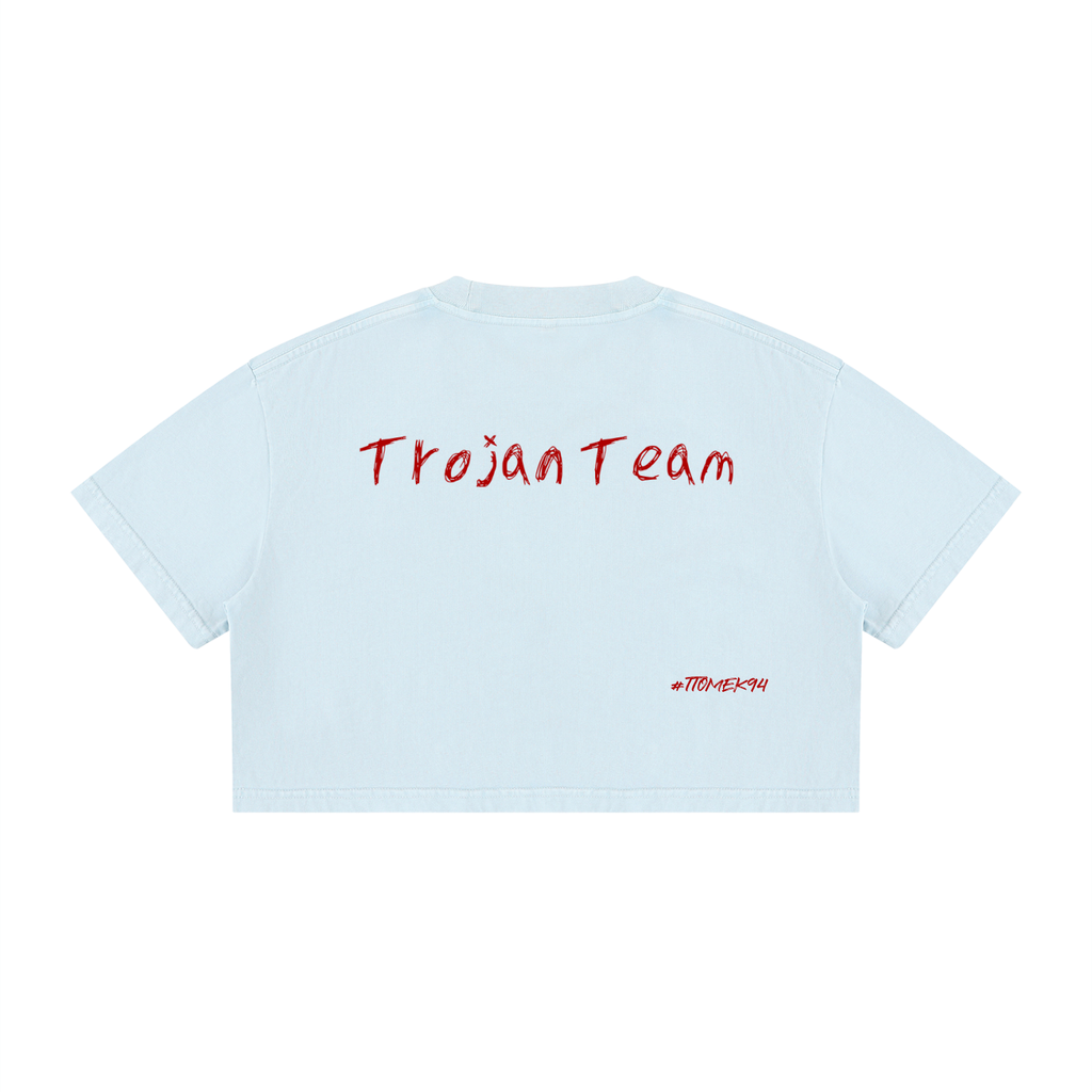 LIMITED dla kobiet  Mineral Wash Cotton Crop T-Shirt