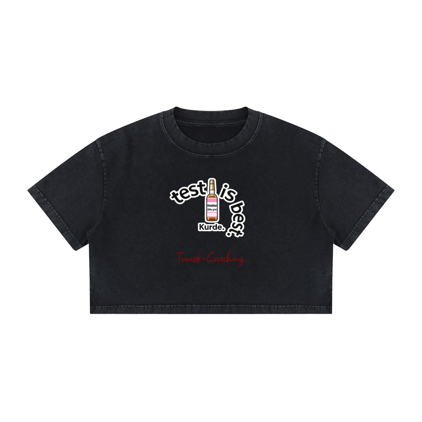 LIMITED dla kobiet  Mineral Wash Cotton Crop T-Shirt
