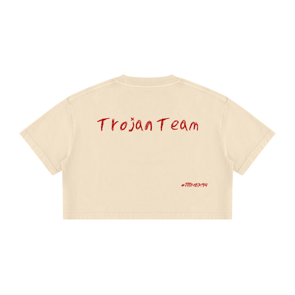 LIMITED dla kobiet  Mineral Wash Cotton Crop T-Shirt